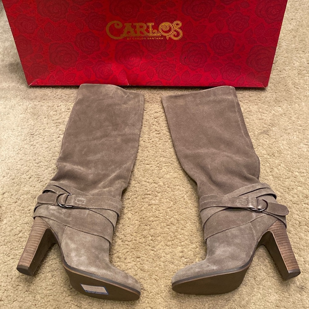 Brand new suede knee high boots!
